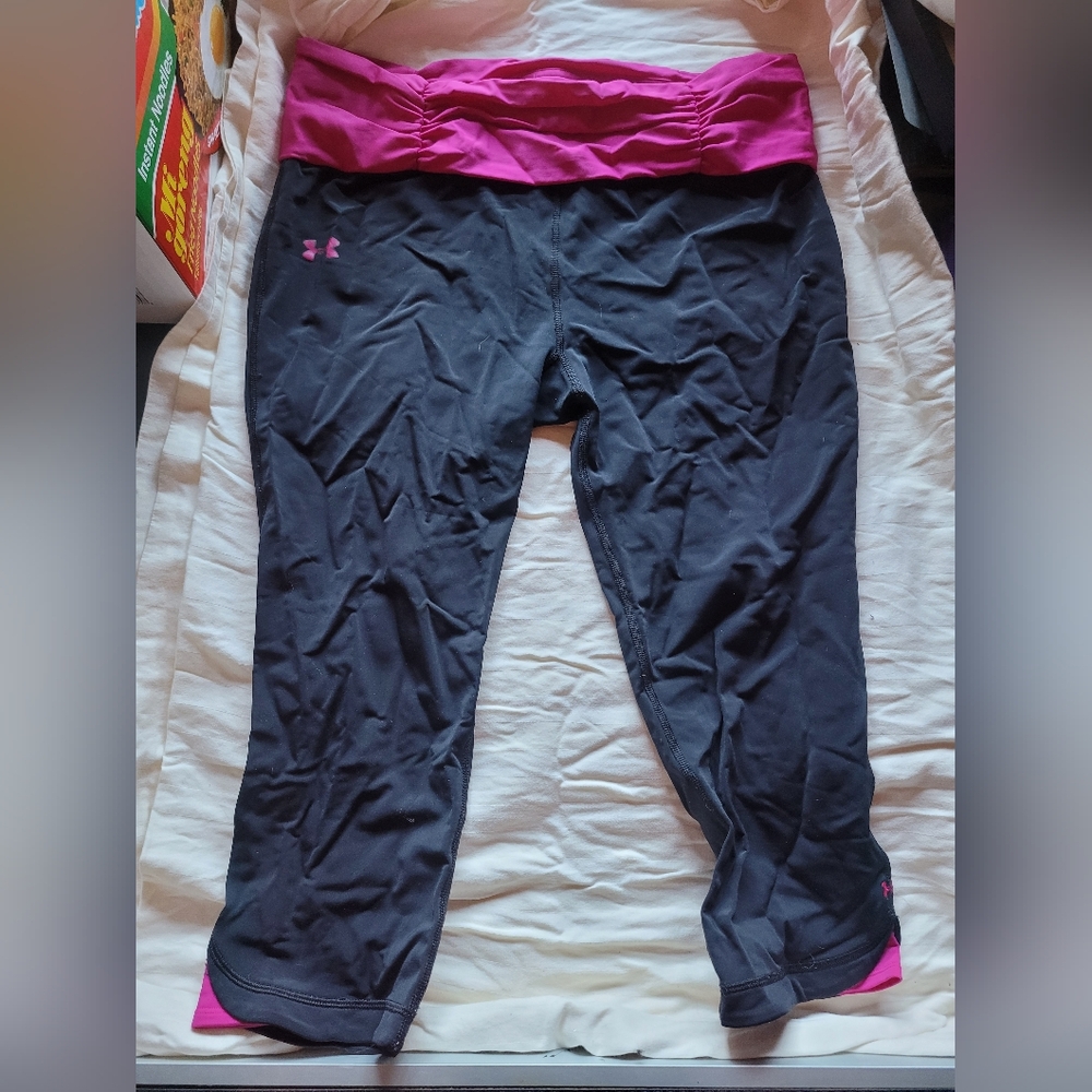 Under Armour Black and Pink Leggings